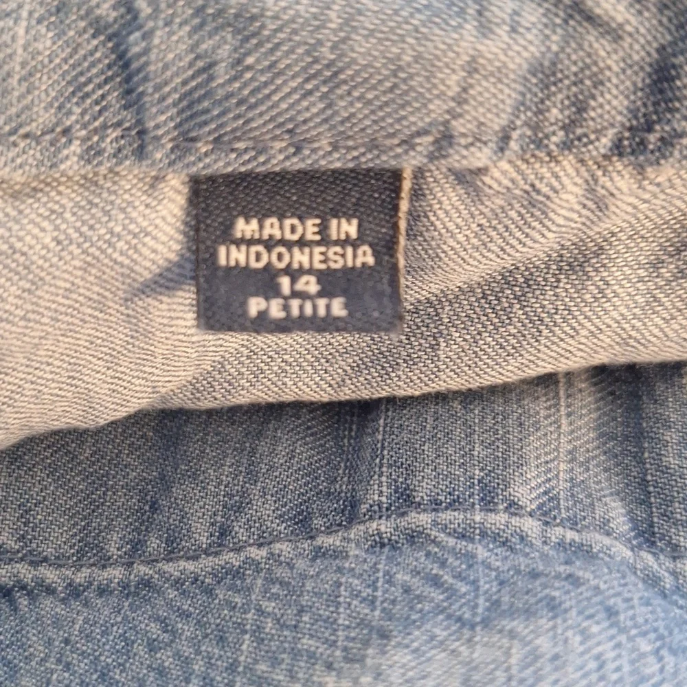 J. Jill Drawstring Waist Wide Leg Lightweight Jeans Sz 14P *H - Picture 7 of 8